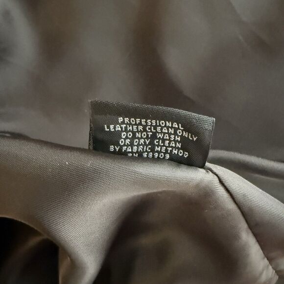 Roundtree & Yorke Brown Leather Jacket XXL Lamb Skin Pockets Zip Front Y2K Dress - Picture 13 of 13